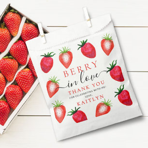 Berry In Love Strawberry Bridal Shower Favor Bag