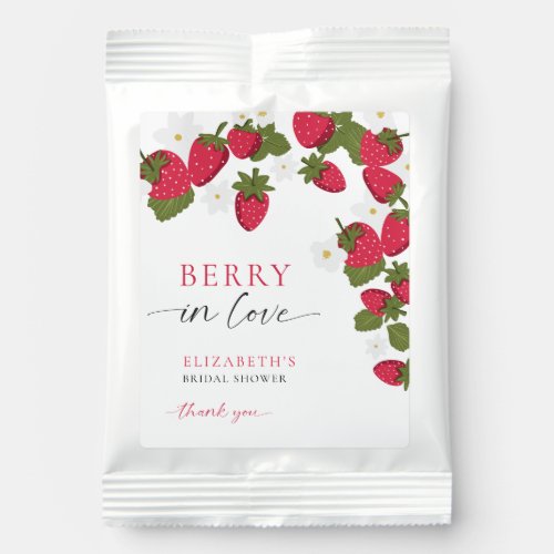 Berry in Love Strawberry Bridal Shower Floral Lemonade Drink Mix