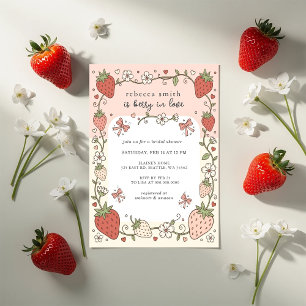 Berry in Love Strawberry Bridal Shower Invitation