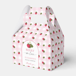 Berry in Love Strawberry Bridal Shower Thank you Favor Boxes