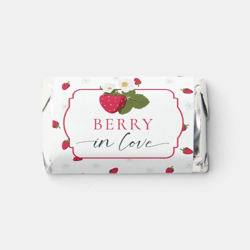 Berry in Love Strawberry Bridal Shower Thank you Hershey's Miniatures