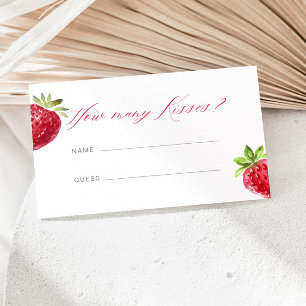 Berry in Love Strawberry How many Kisses Enclosure Card