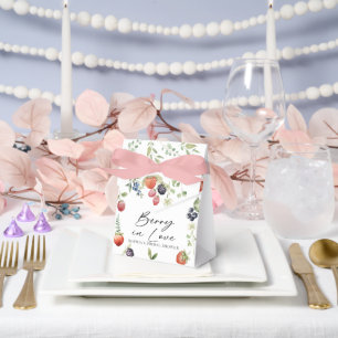 Berry in Love Watercolor Berries Bridal Shower Favor Boxes