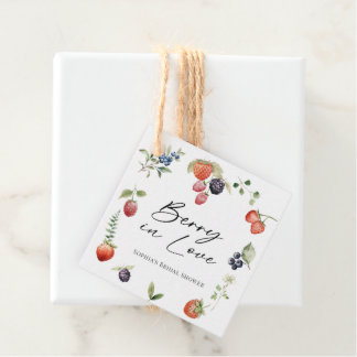 Berry in Love Watercolor Berries Bridal Shower Favor Tags