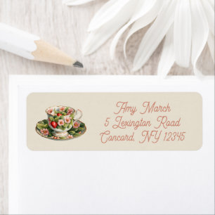 Berry in Love with Teatime Return Address Label