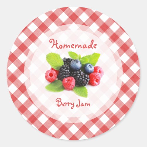 Berry Jam Red Fruits Mix Classic Round Sticker