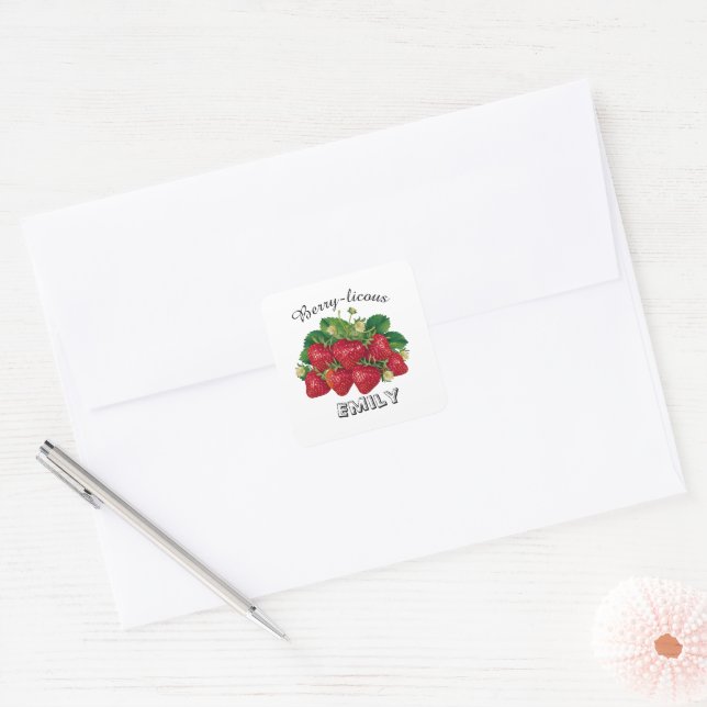 Berry-licous Square Sticker (Envelope)