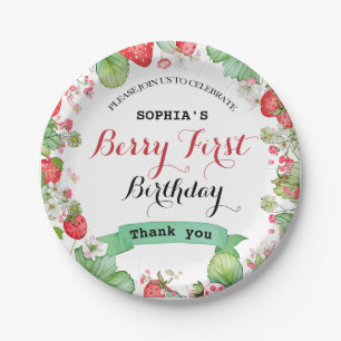 Berry Lovely First Birthday Paper Plates