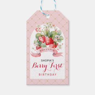 Berry Lovely First Birthday Party Gift Tags
