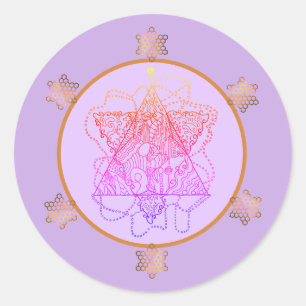 Berry Magen David Star Classic Round Sticker
