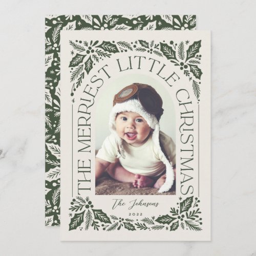 Berry Merriest Little Christmas Arch Photo Holiday Card