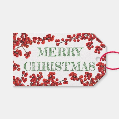 Berry Merry Christmas Gift Tags