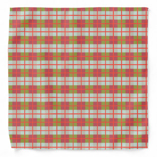 Berry Mint Olive Pebble Plaid Bandana