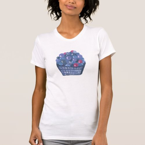 Berry Nice Cute Blueberry Basket Graphic  T_Shirt
