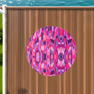 Berry Patch: Red and Pink Abstract  Outdoor Rug