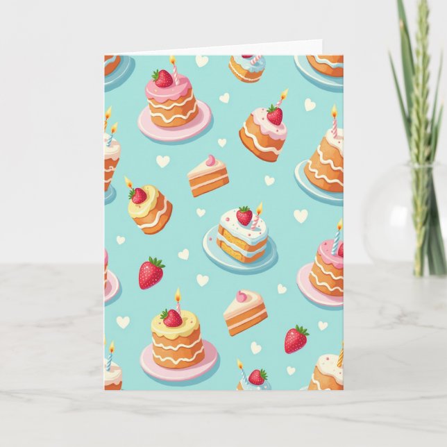 Berry Pattern Birthday Card (Front)