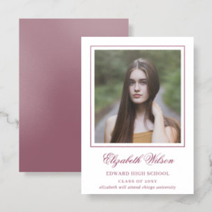 Berry Photo Graduation Announcement Letterpress Ca