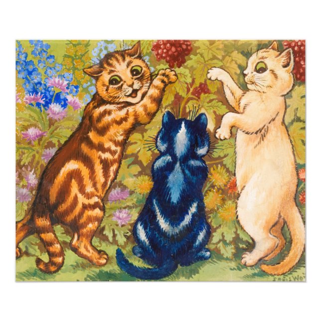 Berry Picking by Louis Wain Photo Print (Front)