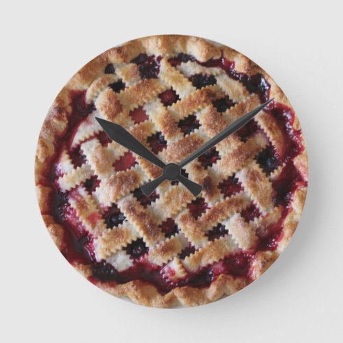 Berry Pie Acrylic Wall Clock