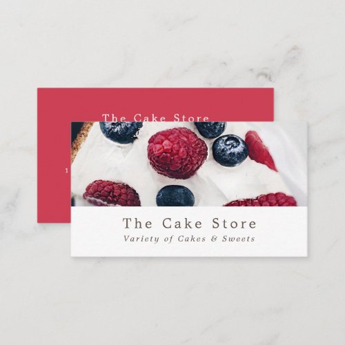 Berry Pie Cake Maker Cake Store Business Card