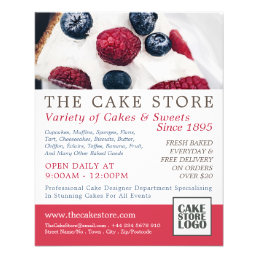 Berry Pie, Cakery, Cake Store Advertising Flyer
