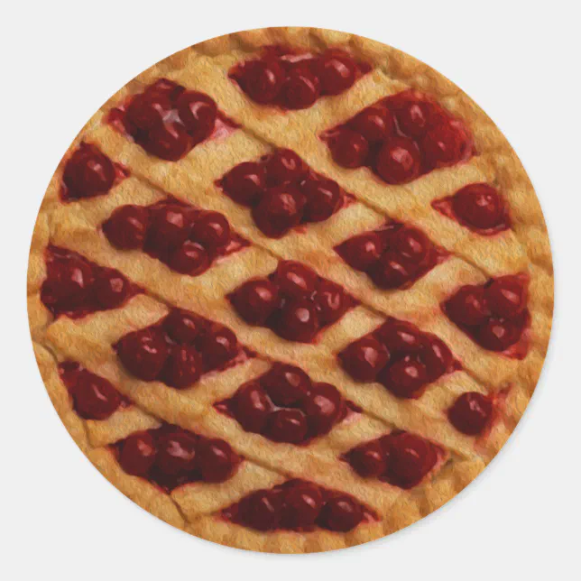 Raspberry Pie Sticker Berry Pie Classic Round Sticker | Zazzle