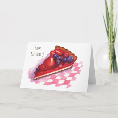 Berry pie greeting card