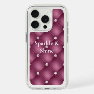 Berry Pink Diamond Tufts Christmas   iPhone 15 Pro Case