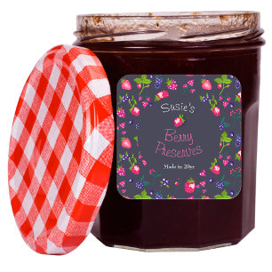 Berry Preserves DIY Canning Food Labels