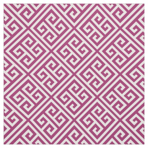 Berry Purple Greek Key Fabric