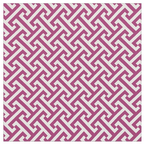 Berry Purple Greek Key Pattern Fabric