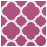 Berry Purple Modern Quatrefoil Large Scale Fabric