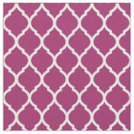 Berry Purple Moroccan Quatrefoil Fabric