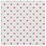 Berry Purple Polka Dot Hearts Fabric