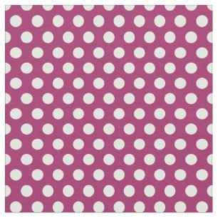 Berry Purple Polka Dots Fabric
