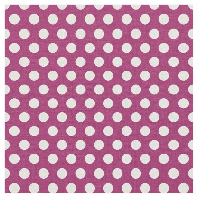 Berry Purple Polka Dots Fabric (Close Up)