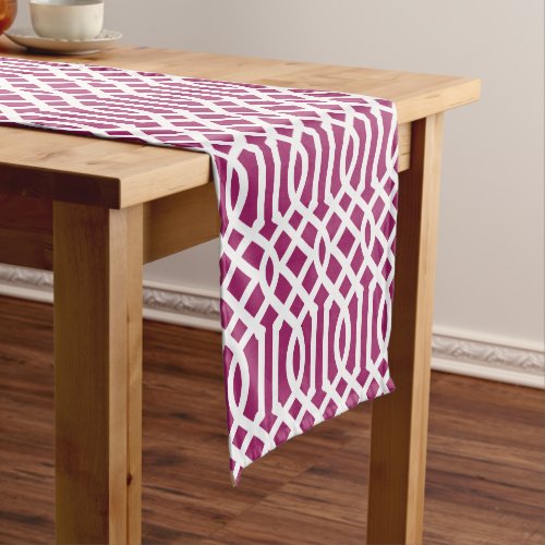 Berry Purple Trellis Short Table Runner