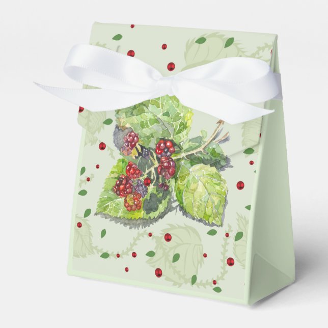 Berry red and black blackberries favor boxes (Front Side)