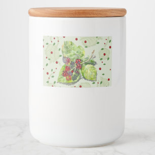 Berry red and black blackberries food label