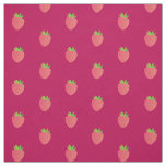 Berry Red Strawberry Cotton Fabric By the Yard