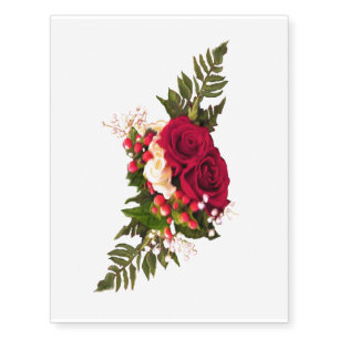 Berry Rose Swag Design Temporary Tattoos