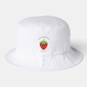 Berry Special Personalized Smiling Strawberry Bucket Hat