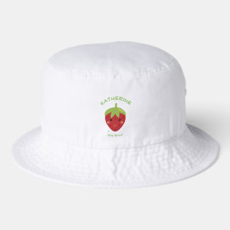 Berry Special Personalized Smiling Strawberry Bucket Hat