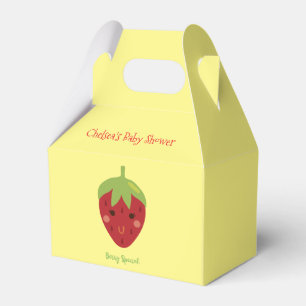 Berry Special Smiling Strawberry Personalized Favor Boxes