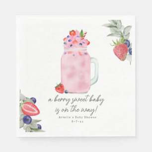 Berry Special Smoothie Baby Shower Napkins