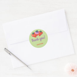Berry Special Strawberry Birthday - Kiwi Classic Round Sticker