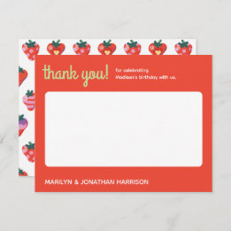 Berry Special Strawberry Birthday Thank You Card