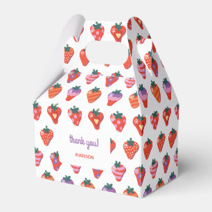 Berry Special Strawberry Birthday - White Favor Boxes
