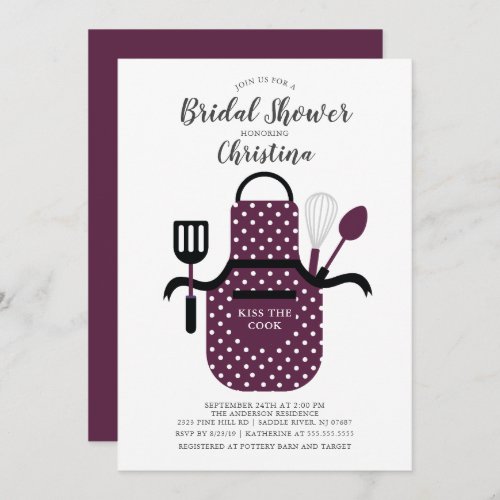 Berry Stock the Kitchen Bridal Shower Invitation