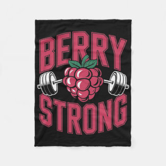 Berry Strong - Fitness Weightlifting Bodybuilding Fleece Blanket